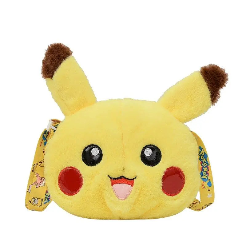 Pokemon Anime Cute Pikachu Plush Crossbody Bag Backpack Student School Supplies Creative Funny Kids Birthday Gifts