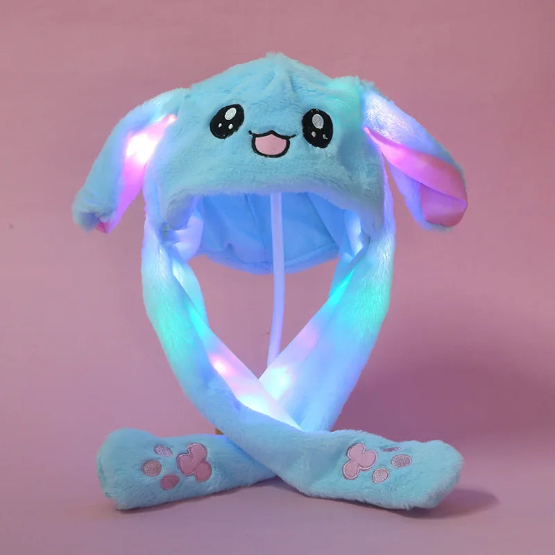 Pokemon Pikachu Plush Hat Cute Ear Shape with Light Cosplay Party Supplies Anime Peripheral Soft Cap Creative Birthday Gifts Toy