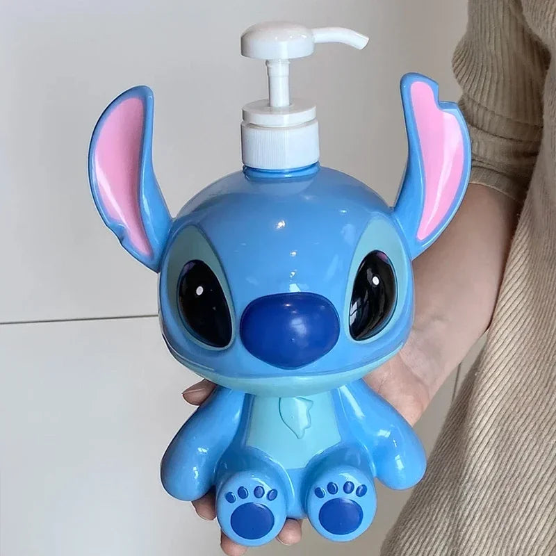 Stitch Lotion Dispenser Kawaii Cartoon Pump Bottle Bathroom Ornament Home Decor Bathroom Accessories Boy Girl Gifts