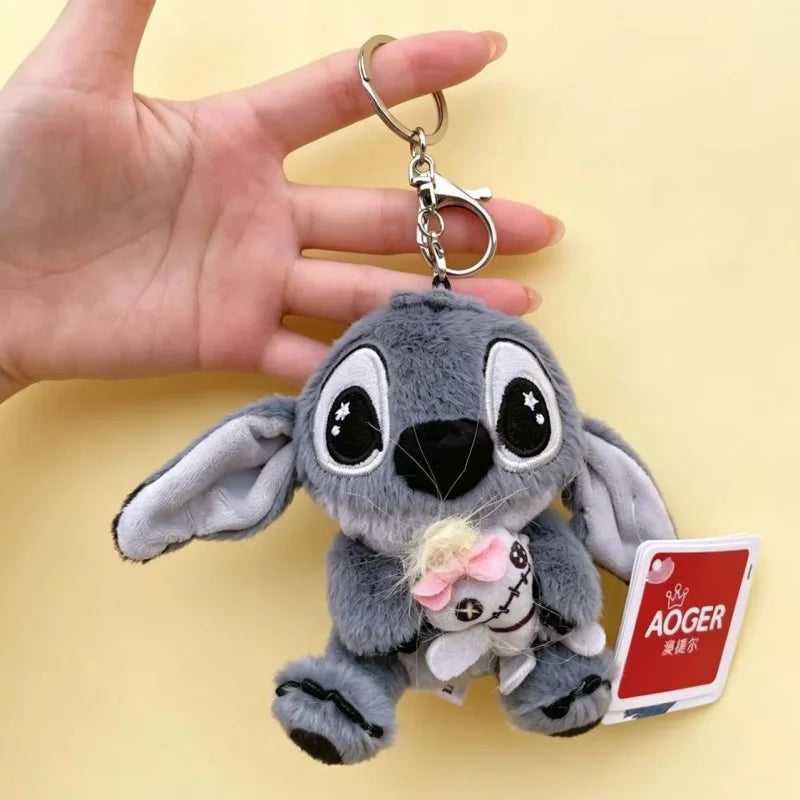 Anime Figures Genuine Stitch Donald Duck Stuffed Dolls Key Chains Backpack Hangings Valentine Graduation Birthday Gifts