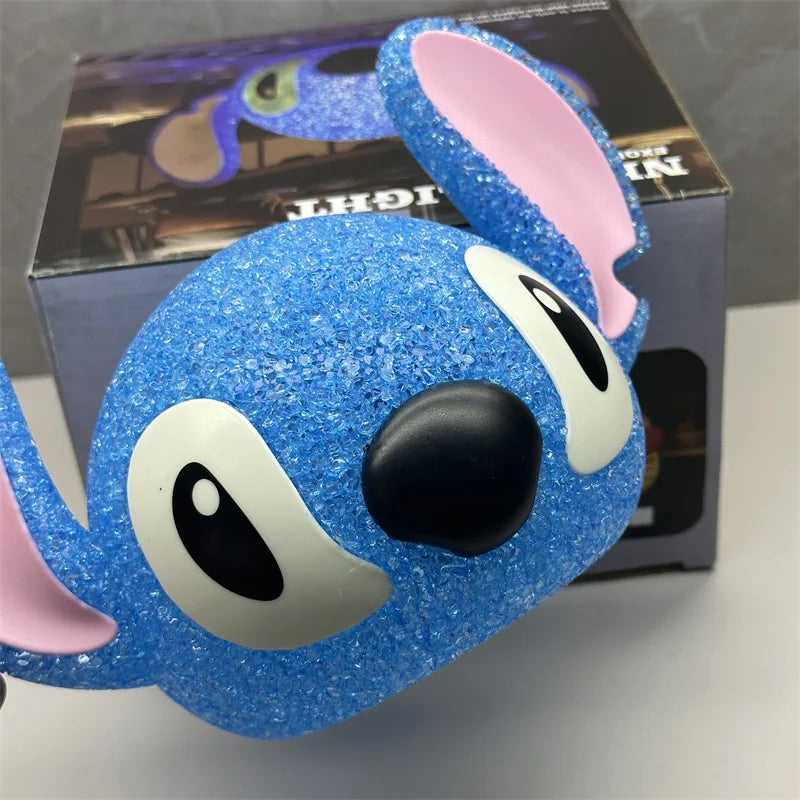 Hot Lilo & Stitch Particle Projection Night Light Cartoon Lilo And Stitch 3D Doll Reading Lamp Creative Desk Lamp Toys Gifts