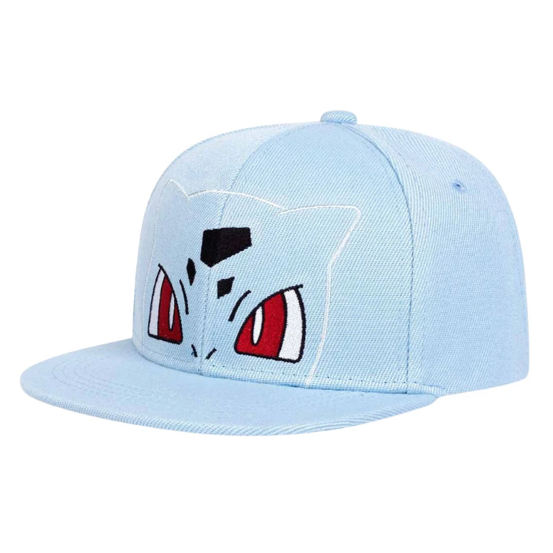 New Pokemon Squirtle Pikachu Bulbasaur Charmander‌ Embroidery Baseball Cap Cute Anime Snorlax Mew Anime Adjustable Sun Hat Gifts
