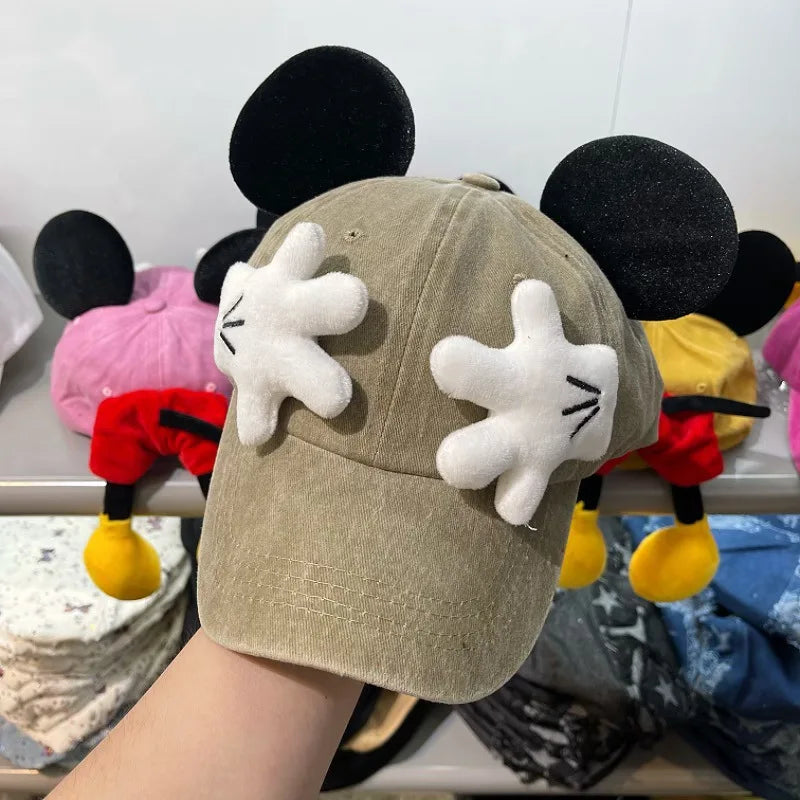 Girls Cute Cartoon Mouse Ears Baseball Cap Anime Duckbill Style Y2K Outdoor Fashion Sunscreen Sunshade Trendy Cap for Women
