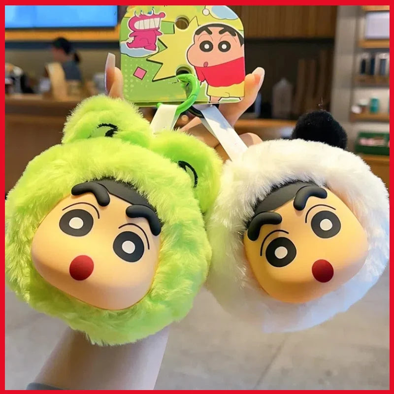 New Crayon Shin-Chan Plush Toy Keychain Couple Car Cartoon Anime Keychain Pendant Girl Cute Doll Backpack Pendant Christmas Gift
