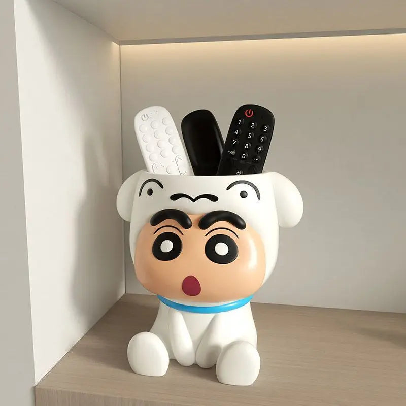 Crayon Shin chan Anime Student School Supplies Cartoon Decorative Ornament Storage Box Pen Holders Student Boy Girl Gift Toys