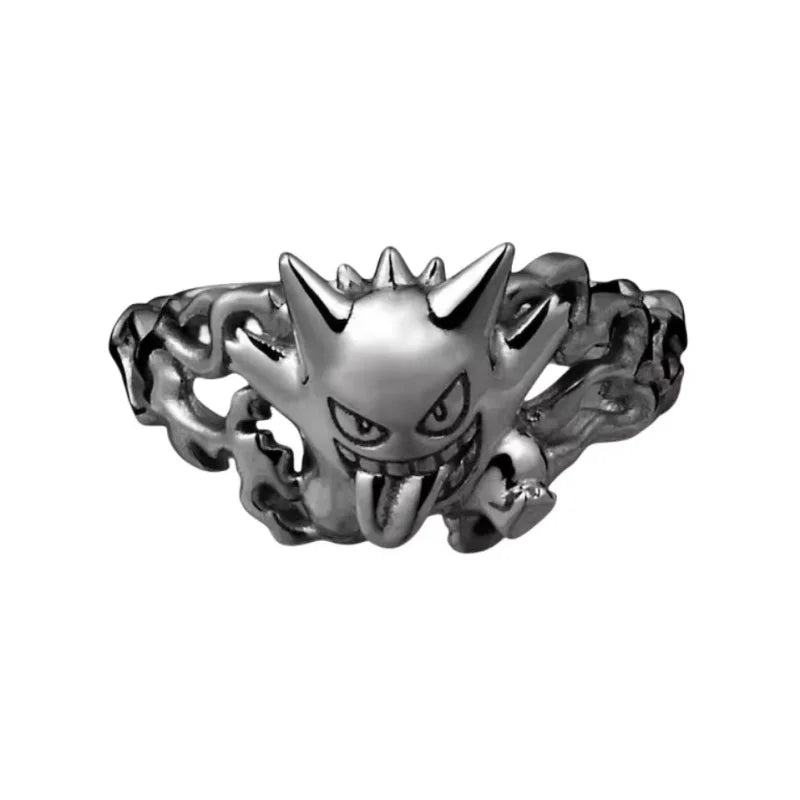 Pokemon Dratini Couple Ring S925 Silver Anime Peripheral Opening Adjustable  Cartoon Accessories Fashion Gift