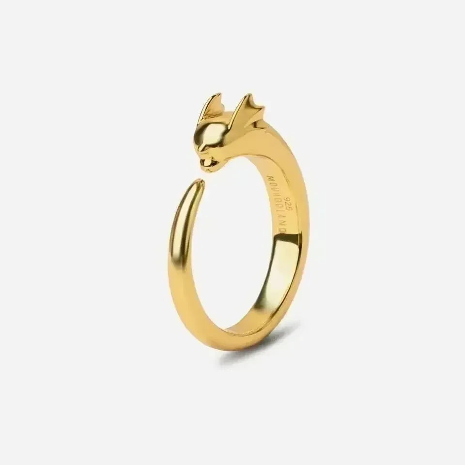 Pokemon Dratini Couple Ring S925 Silver Anime Peripheral Opening Adjustable  Cartoon Accessories Fashion Gift