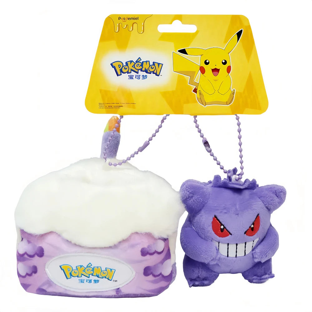 Gengar Keychain Plush Toy Pokemon Pendant Stuffed Soft Stuffed Doll Wonderful Gifts Kawaii Cute Cartoon Toys for Xmas Gifts