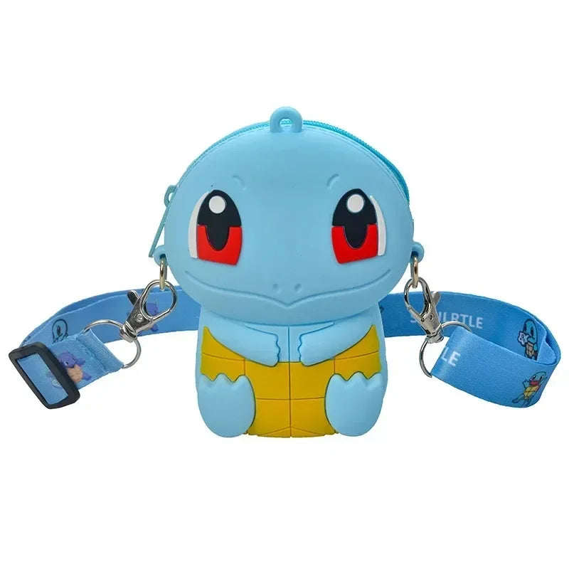 Pokemon Anime Pikachu Lovely Fashion Bag Princess Small Storage Silicone Purse Messenger Cartoon Figures Model Toys Kids Gift